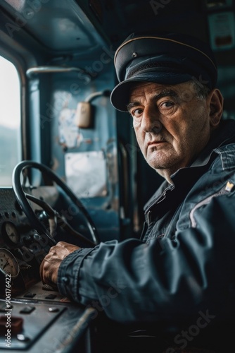 Man driving car with hat