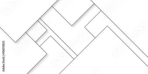 Abstract industrial Design random lines black on white background.Geometric seamless minimalist pattern with straight lines design.luxury black geometric random chaotic lines.squares and triangle line