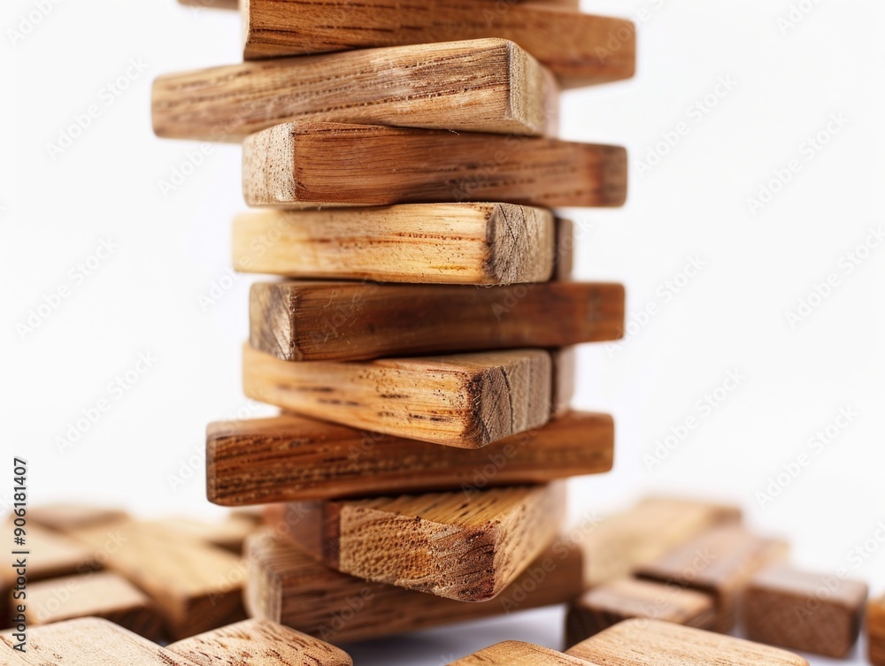 Stacked wooden blocks Stacked wooden blocks