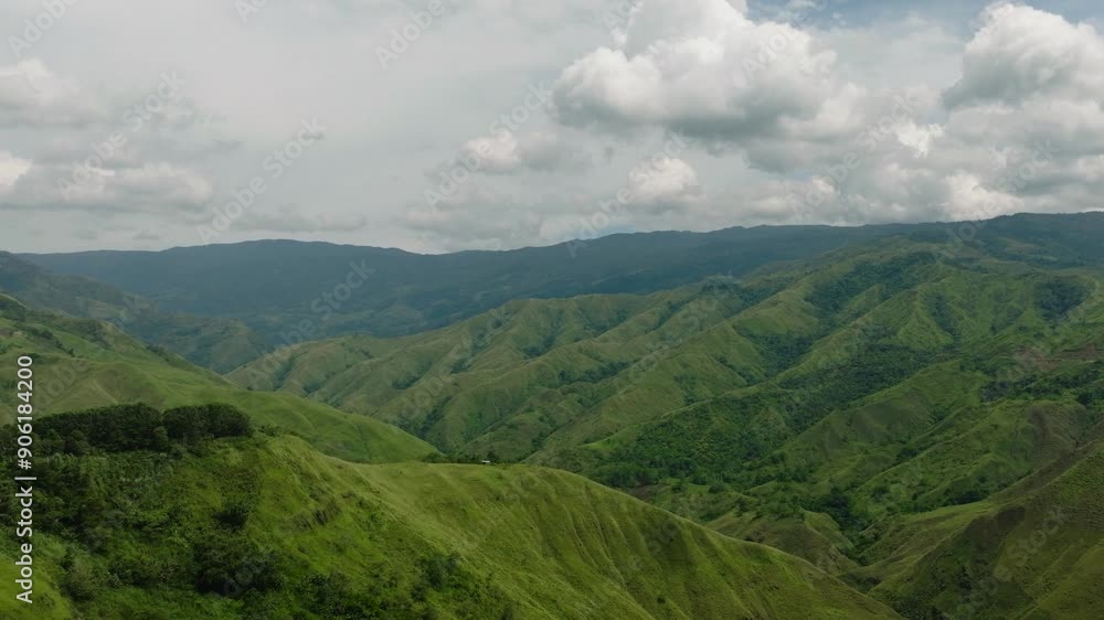 Mountains with green hills and grass in Bukidnon. Mindanao, Philippines. Mountains with green hills and grass in Bukidnon. Mindanao, Philippines.