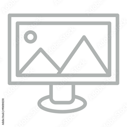 Film Color Correction Vector Line Grey Icon Design