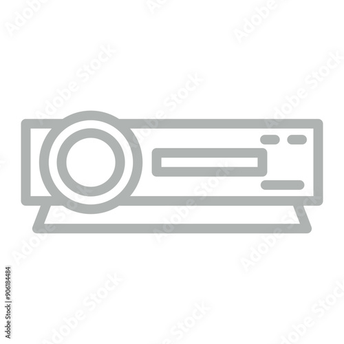 Projector Vector Line Grey Icon Design