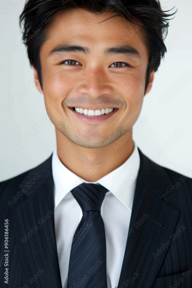 Friendly Asian Businessman in a Suit, Studio Shot Generative AI Friendly Asian Businessman in a Suit, Studio Shot Generative AI