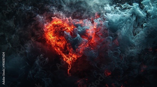 Fiery Passion: A Conceptual Image of Intense Emotion and Desire