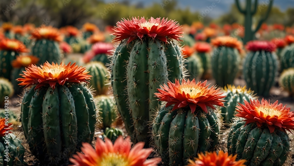 The beauty of a cactus garden in bloom after a rare desert rain ai_generated The beauty of a cactus garden in bloom after a rare desert rain ai_generated