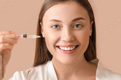 Beautiful young woman with ...