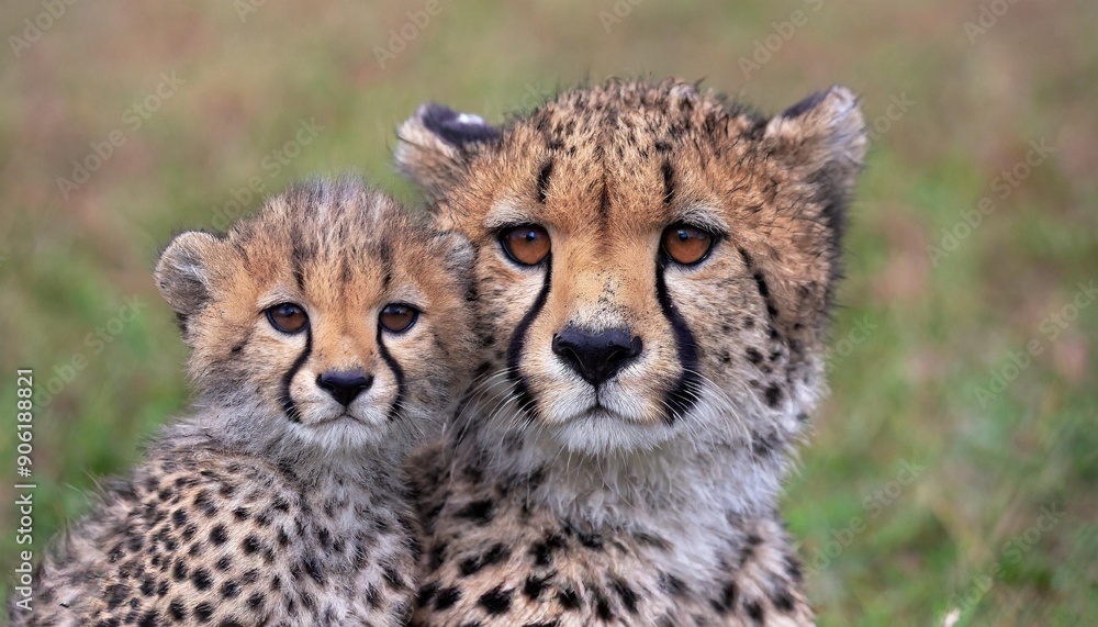 Endearing portrait of a seven weeks old Cheetah, which calls the mother in Masai Mara, Kenya Endearing portrait of a seven weeks old Cheetah, which calls the mother in Masai Mara, Kenya