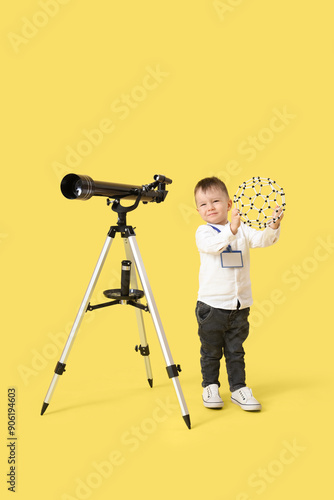 Cute little scientist with ...