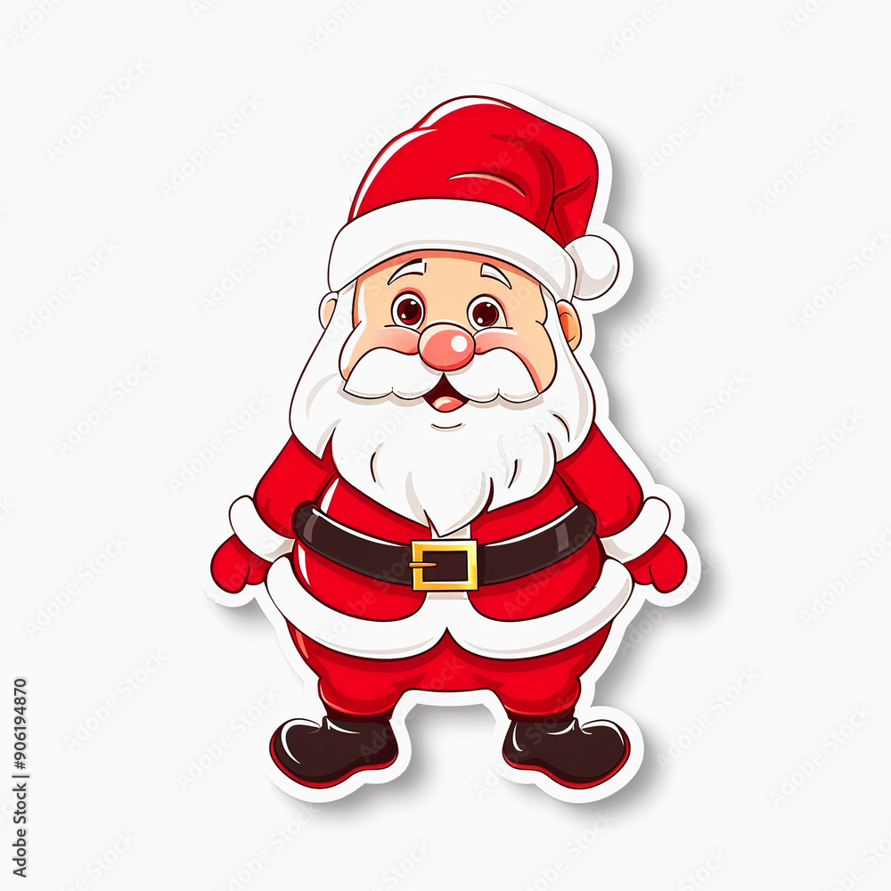 Cartoon Santa Claus with Red Suit and White Beard Cartoon Santa Claus with Red Suit and White Beard