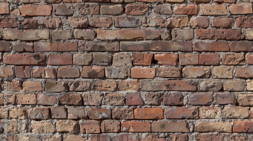 Weathered brick wall with mortar. Weathered brick wall with mortar.