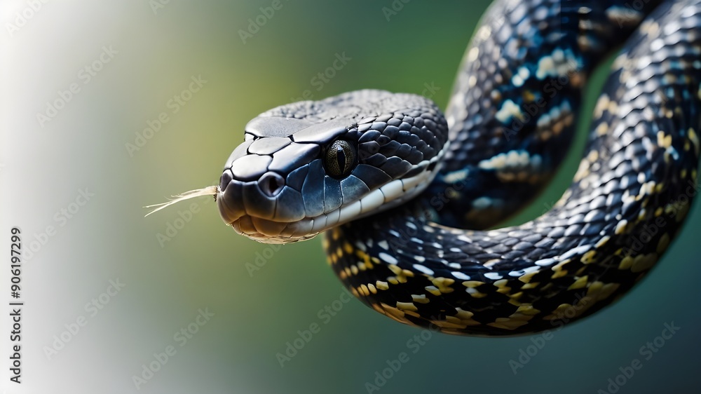 close up of a snake on a branch close up of a snake on a branch