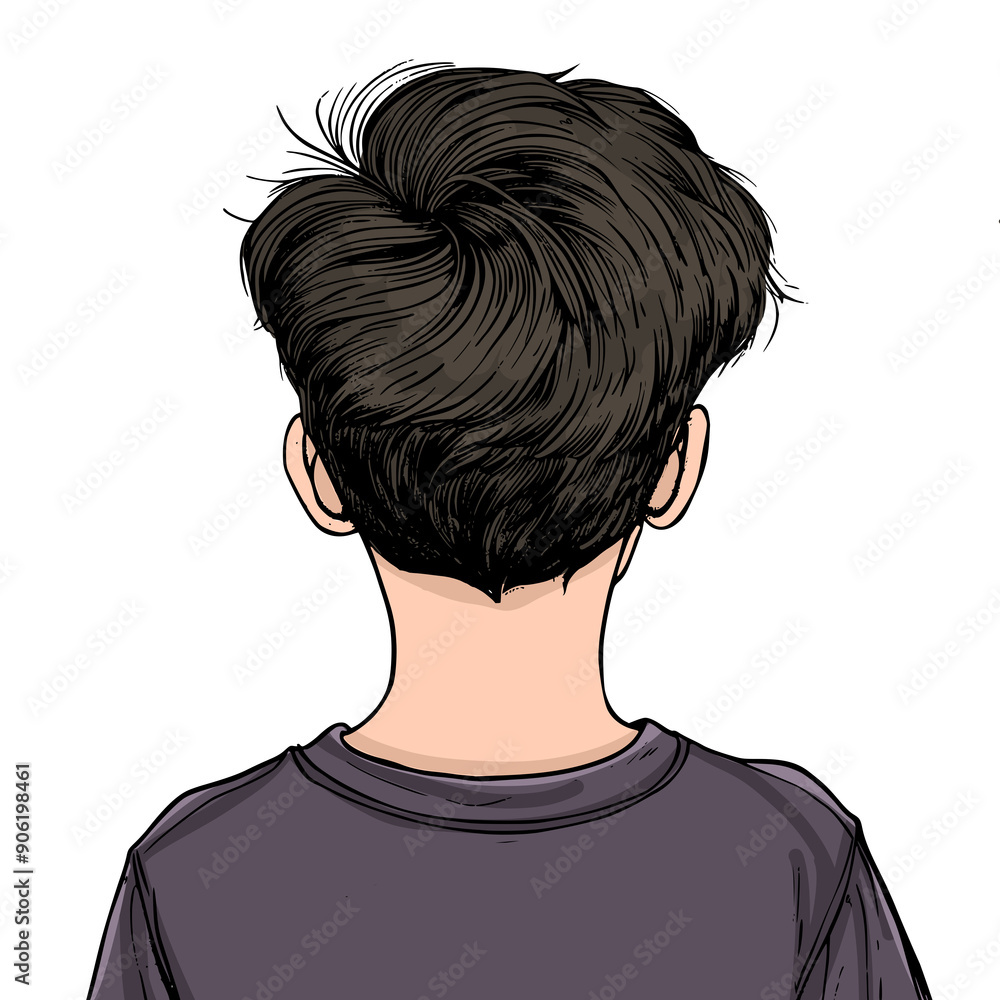 back of a person with a hairstyle back of a person with a hairstyle