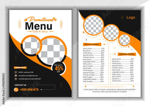 Food Menu   design delicious pizza burger spicy restaurant  vector food template 