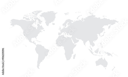 World map Grayscale,isolated on white background for website layouts,background,education, precise,customizable,Travel worldwide,map silhouette backdrop,earth geography, political,reports.