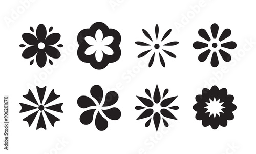 simple flower icons. incredible flower icons art. simple flower vector