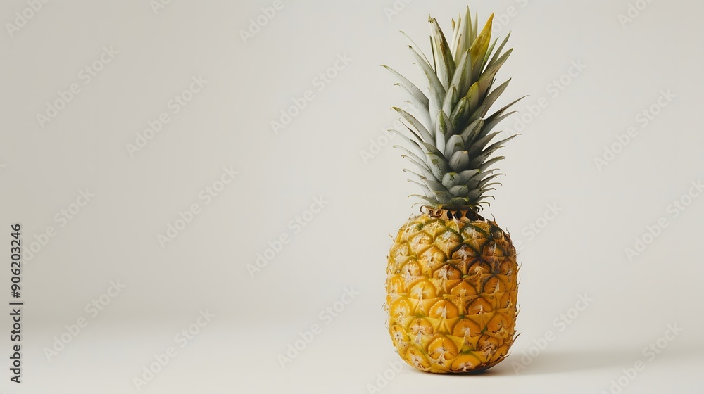 Whole Pineapple Isolated on White Background Whole Pineapple Isolated on White Background