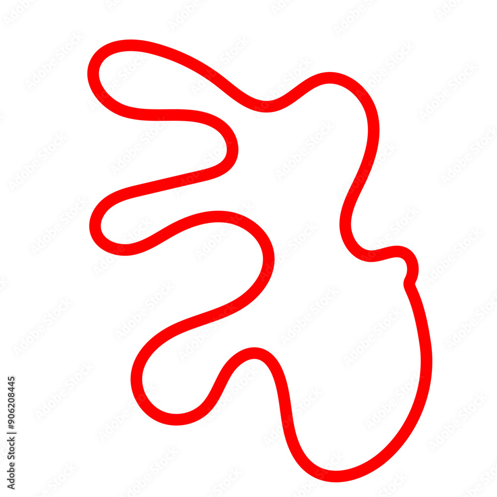 Red abstract shapes outline vector decoration Red abstract shapes outline vector decoration