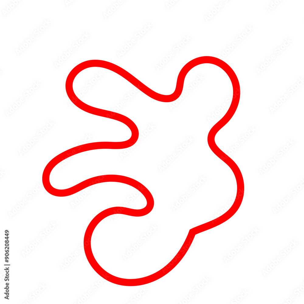 Red abstract shapes outline vector decoration Red abstract shapes outline vector decoration
