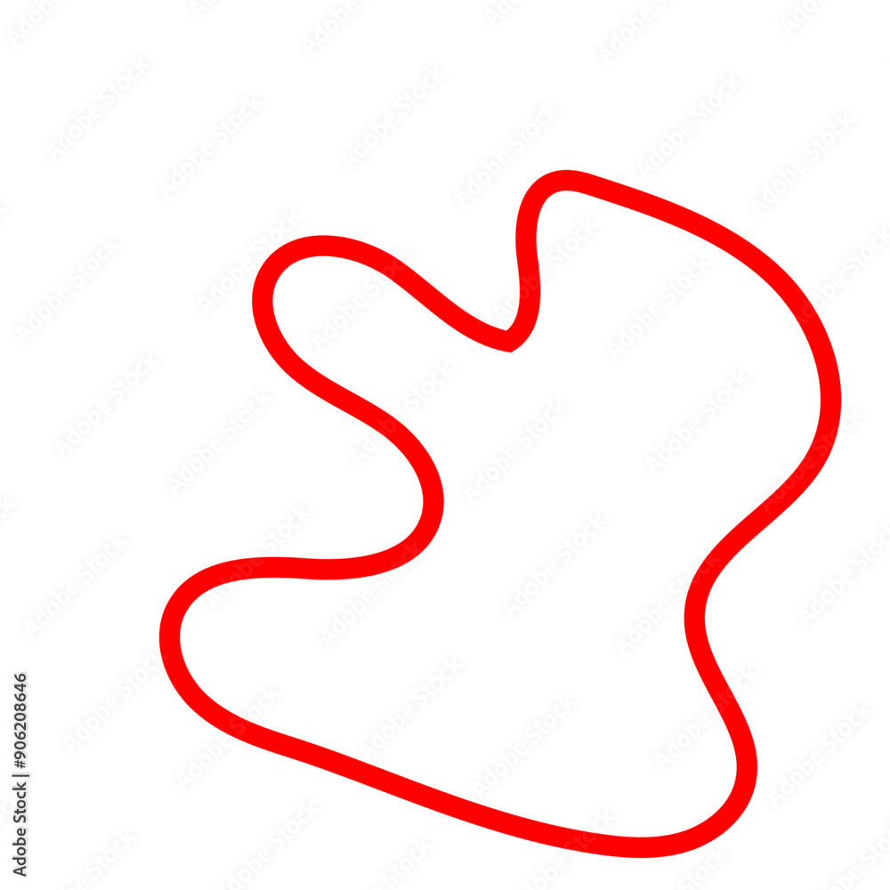 Red abstract shapes outline vector decoration Red abstract shapes outline vector decoration