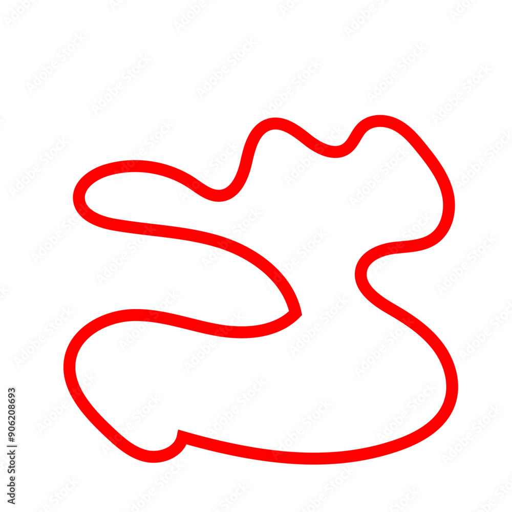 Red abstract shapes outline vector decoration Red abstract shapes outline vector decoration