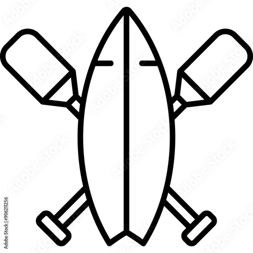 Water Paddleboarding Icon