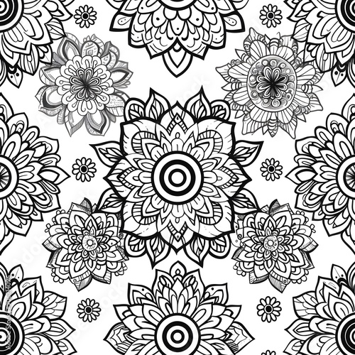 seamless floral pattern with flowers