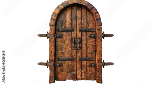 Beautiful fantsy door isolated on transparent background.png photo