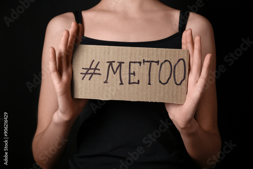 Woman holding cardboard pap...