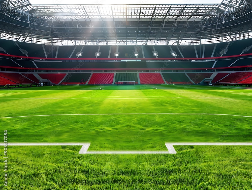 Fototapeta premium football stadium grass