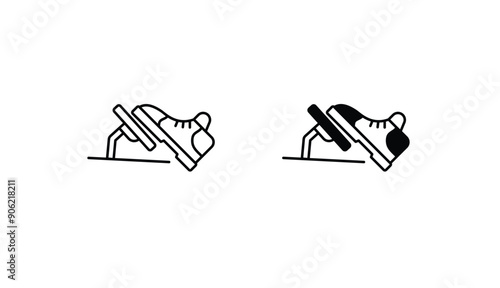 Clutch Pedal icon design with white background stock illustration