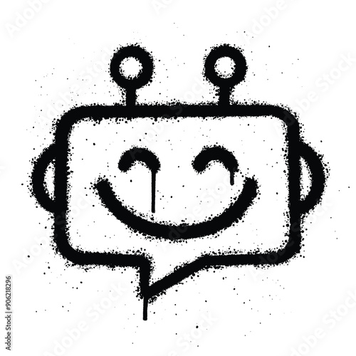 Graffiti spray bot isolated on white background