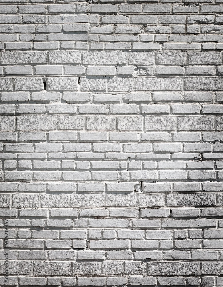 Obraz premium Vintage Elegance: Slightly Weathered White Brick