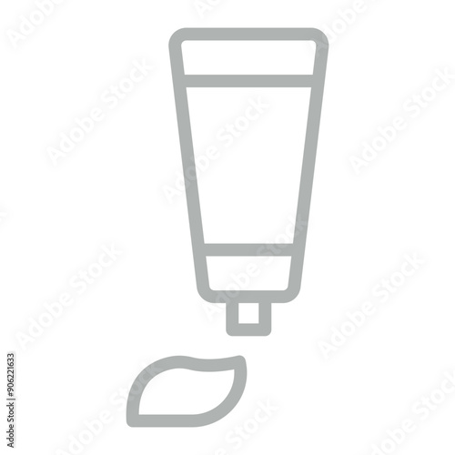 Ointment Vector Line Grey Icon Design