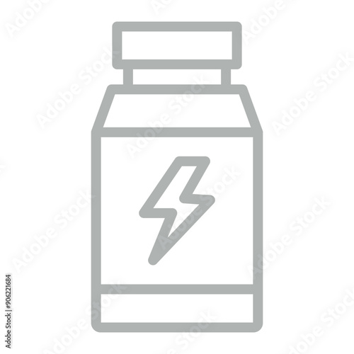 Supplement Vector Line Grey Icon Design