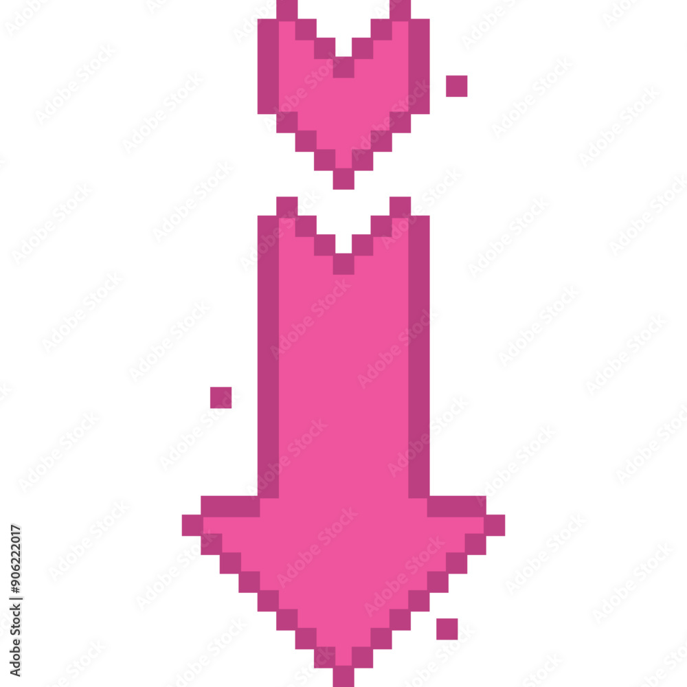 Obraz premium Down Arrow Pixel Art
