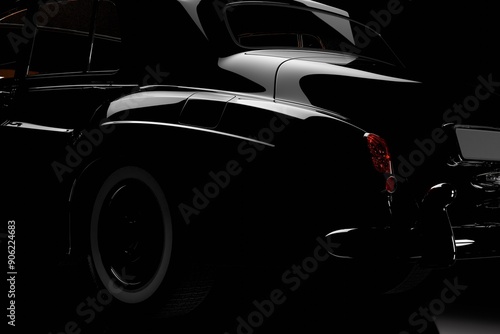 Wallpaper Mural Taillight rendering with black background studio lighting Torontodigital.ca