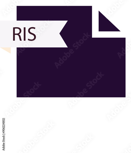 RIS File format icon roe color fill