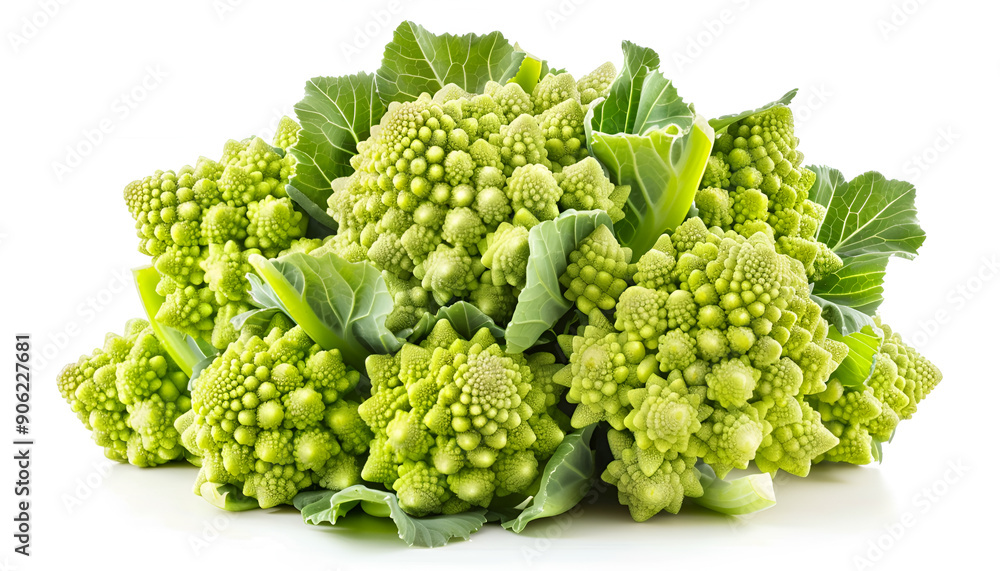 Romanesco broccoli cabbage or Roman Cauliflower isolated on white background with clipping path and full depth of field Romanesco broccoli cabbage or Roman Cauliflower isolated on white background with clipping path and full depth of field