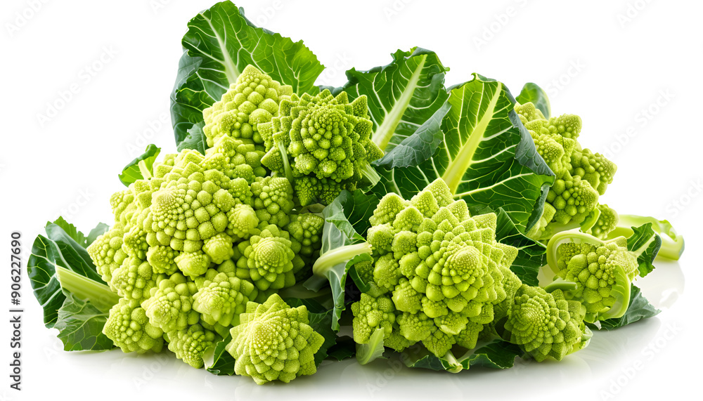 Romanesco broccoli cabbage or Roman Cauliflower isolated on white background with clipping path and full depth of field Romanesco broccoli cabbage or Roman Cauliflower isolated on white background with clipping path and full depth of field
