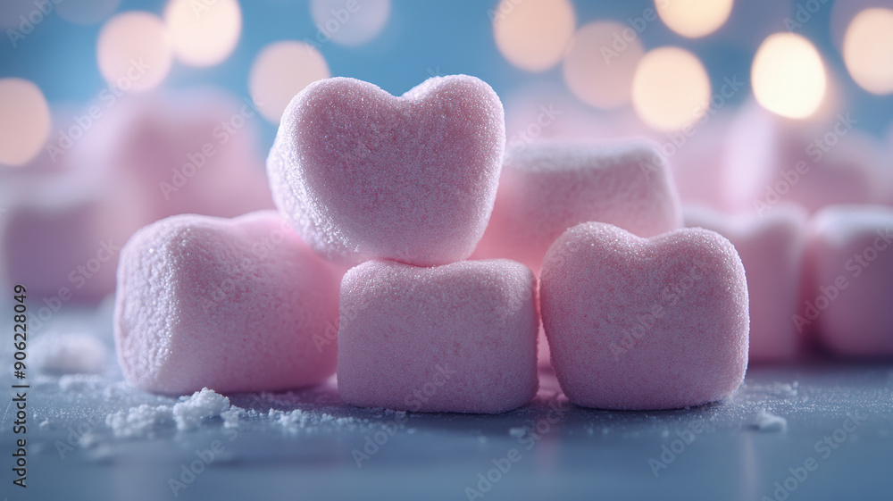Rainbow-colored marshmallow background Rainbow-colored marshmallow background
