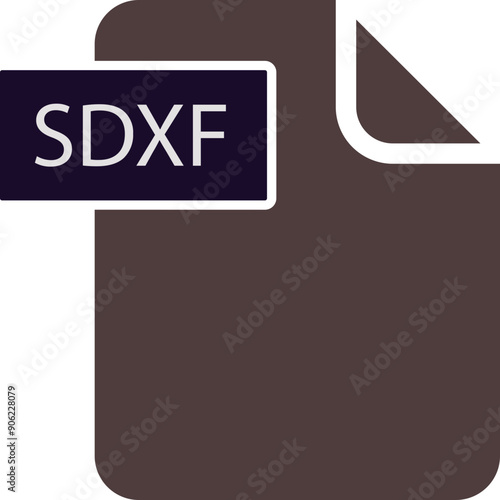 SDXF File format icon rounded shapes and spacing