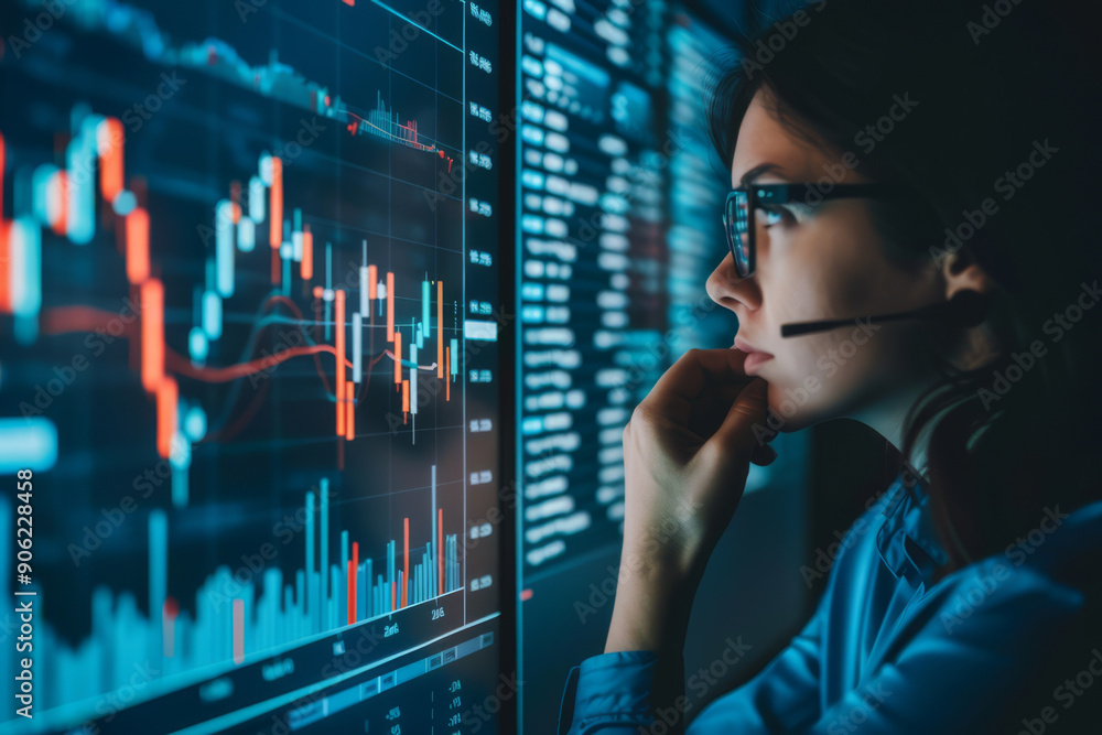investor examines financial stability through ascending graphs symbolizing diversification and investment analysis investor examines financial stability through ascending graphs symbolizing diversification and investment analysis