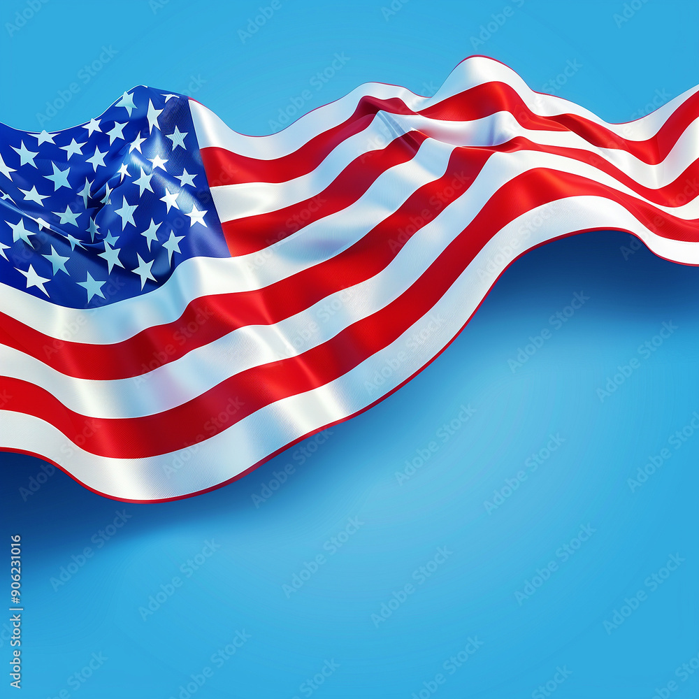 Patriotic American Flag Background with Empty Space for Text Patriotic American Flag Background with Empty Space for Text
