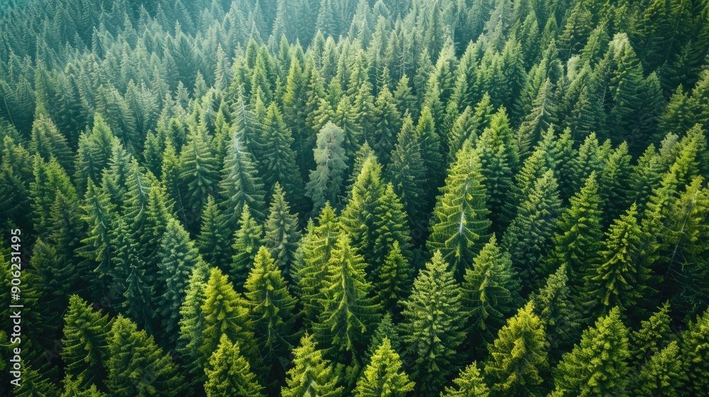 Aerial View of a Lush Pine Forest Aerial View of a Lush Pine Forest