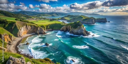 This captivating photograph taken from a cliff on the coast of Asturias in Northern Spain unveils the uncontested power of natur photo