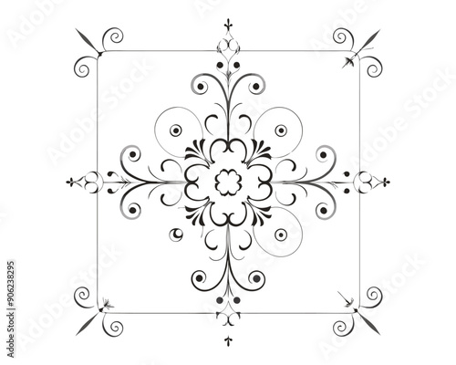 Set of Fancy Decorative Ornamental Lines vector. ai generated