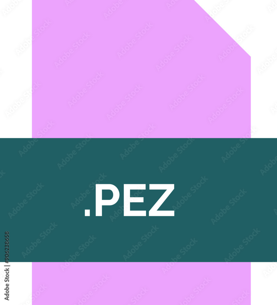 PEZ File extension icon fill crisp corners with symbol PEZ File extension icon fill crisp corners with symbol