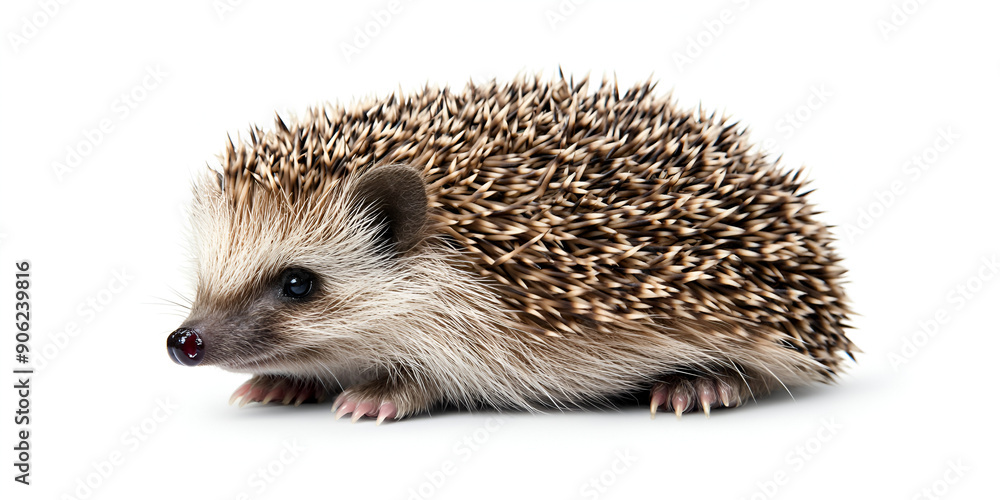 Fototapeta premium Hedgehog isolated on the White Background.
