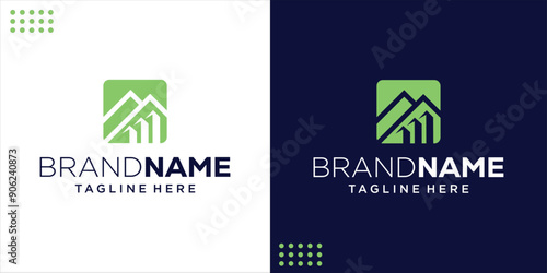 Creative Abstract Mountain and Building Logo, Design Inspiration, Illustration, Vector