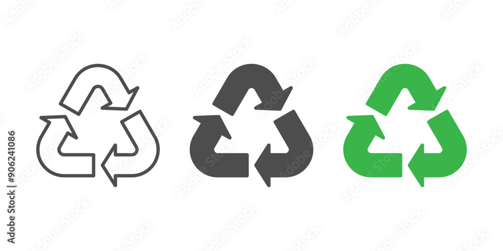 recycling vector icon, sign and symbol of recycle recycling vector icon, sign and symbol of recycle